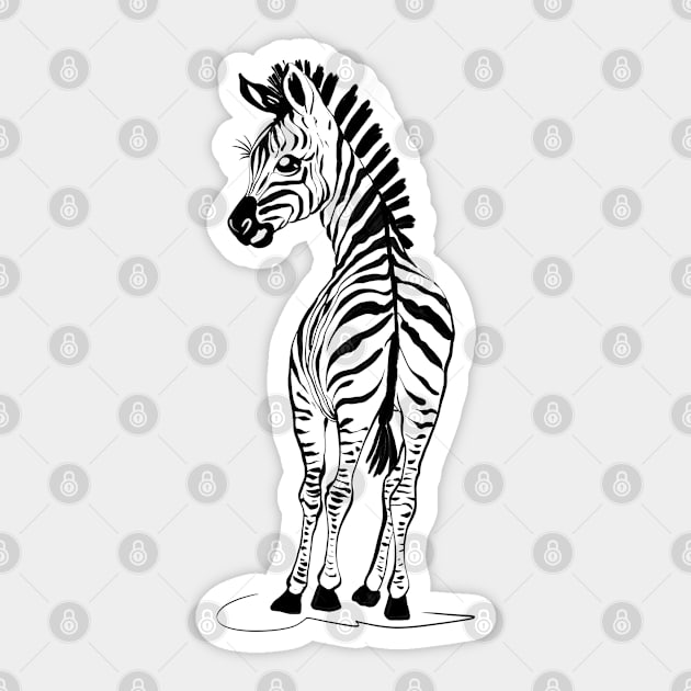 Baby Zebra Sticker by Simoes Artistry